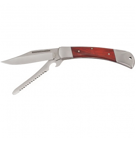 Klappmesser "Hunter" mit Metallgriff und Holzeinlage – FoxOutdoor