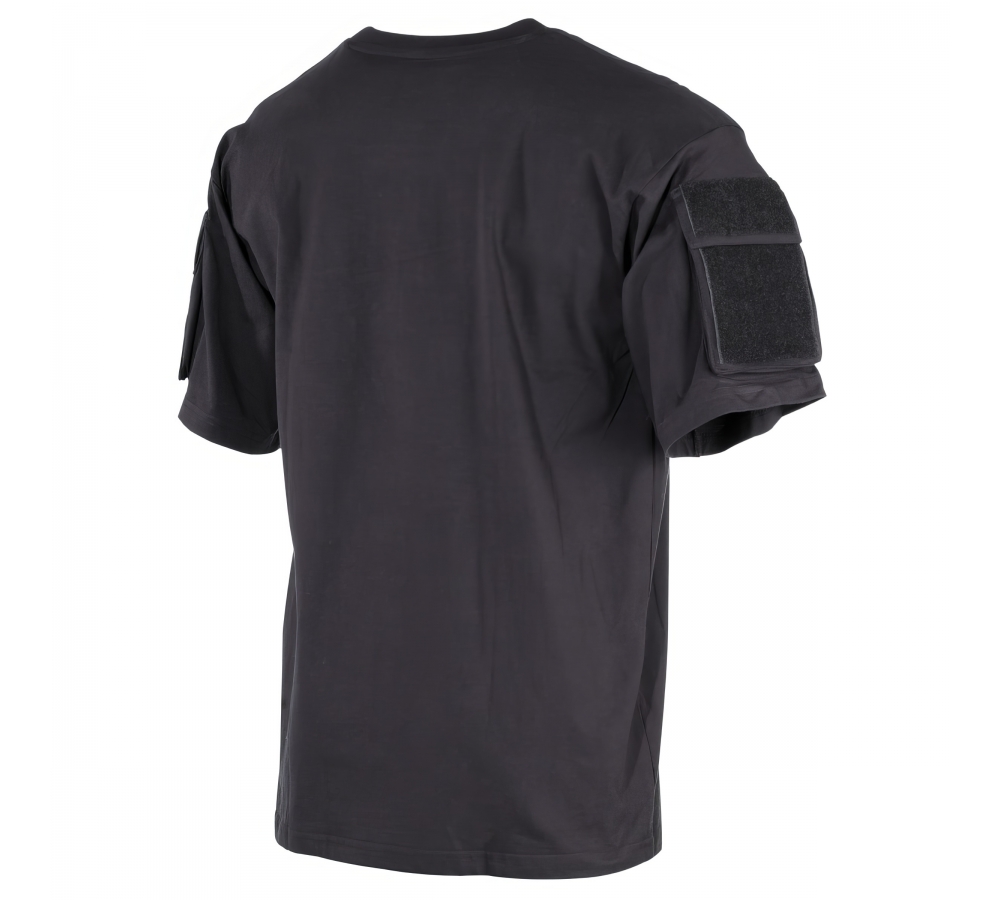 US T-Shirt halbarm schwarz mit Ärmeltaschen