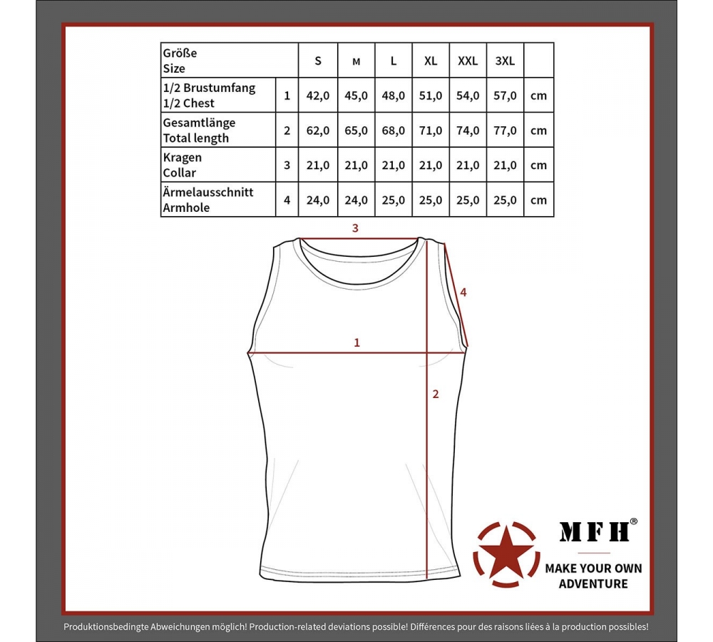 US Tank-Top weiß 170 g/m²
