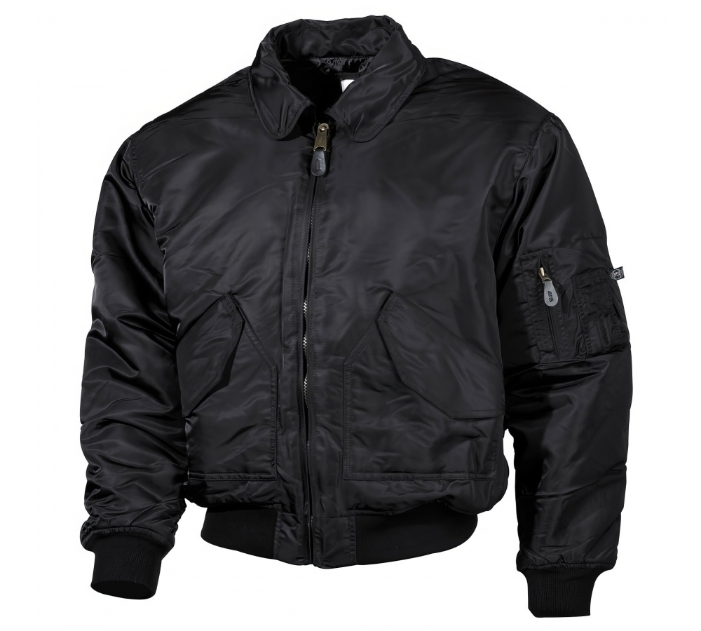 Chaqueta de Vuelo US CWU negra tallas grandes