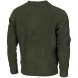 Pullover "Troyer" oliv mit Reißverschluss
