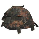 Helmbezug mit Taschen größenverstellbar flecktarn