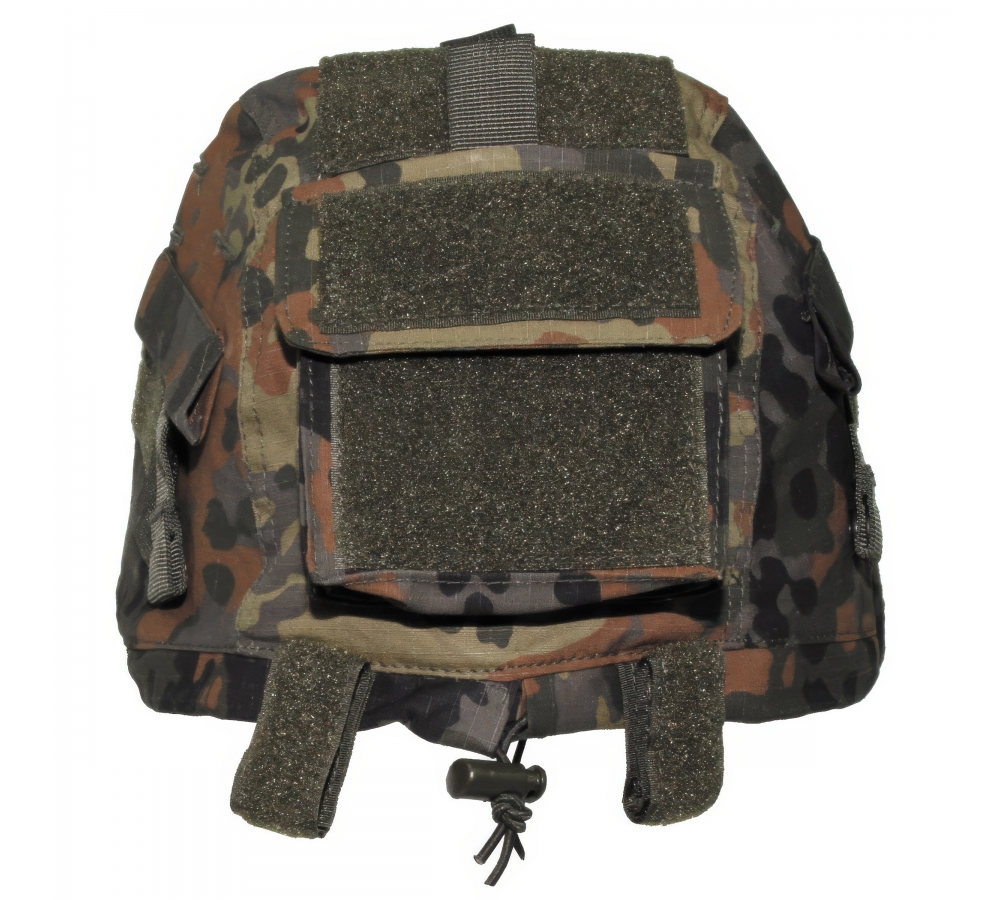 Helmbezug mit Taschen größenverstellbar flecktarn
