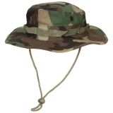 US GI Buschhut mit Kinnband GI Boonie Rip Stop woodland