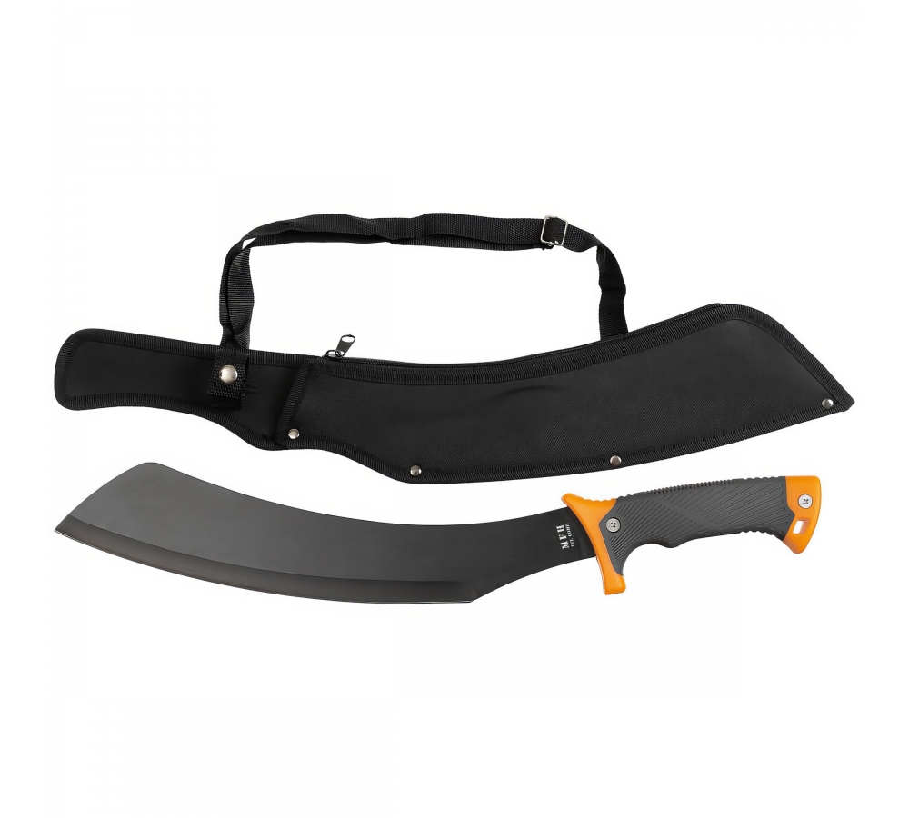 Machete "Samurai", gebogen, Gummigriff, Scheide, 34 cm – MFH