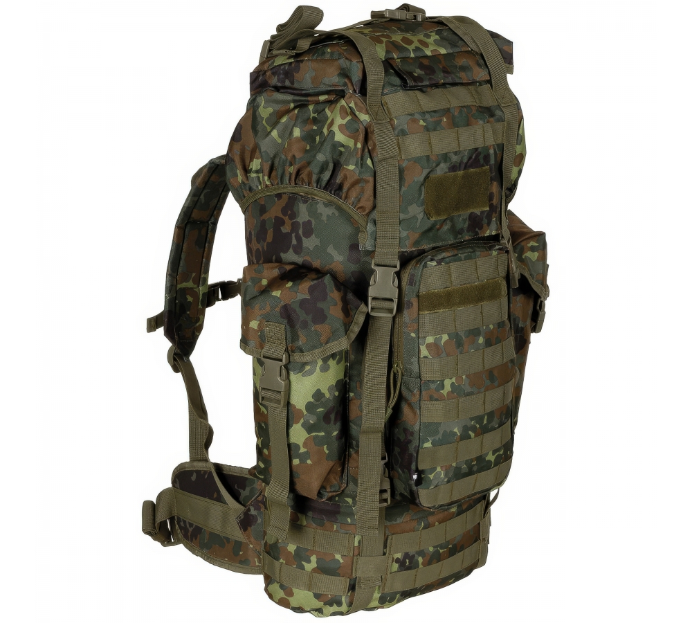 BW Muharebe Sırt Çantası MOLLE 65 l alüminyum çubuk flecktarn