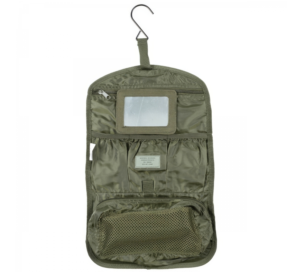 Trousse de toilette olive enroulable