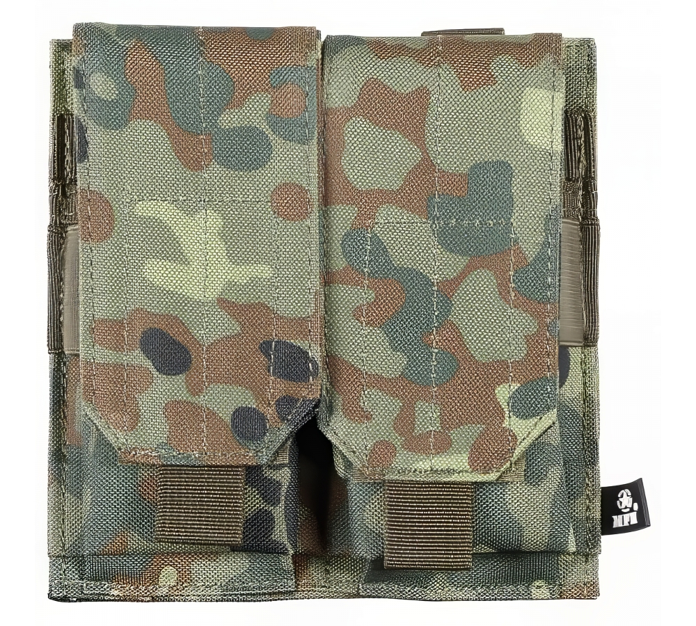 Magazine Pouch double "MOLLE" flecktarn