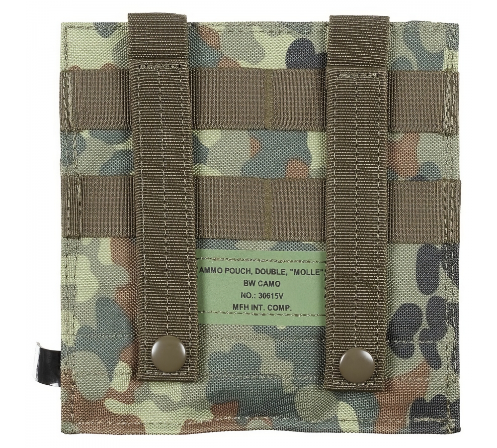 Magazine Pouch double "MOLLE" flecktarn