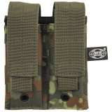 Magazine Pouch double small "MOLLE" flecktarn