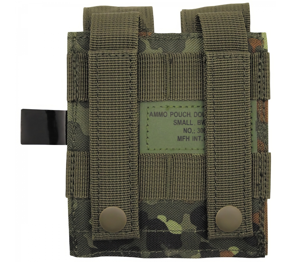 Magazine Pouch double small "MOLLE" flecktarn