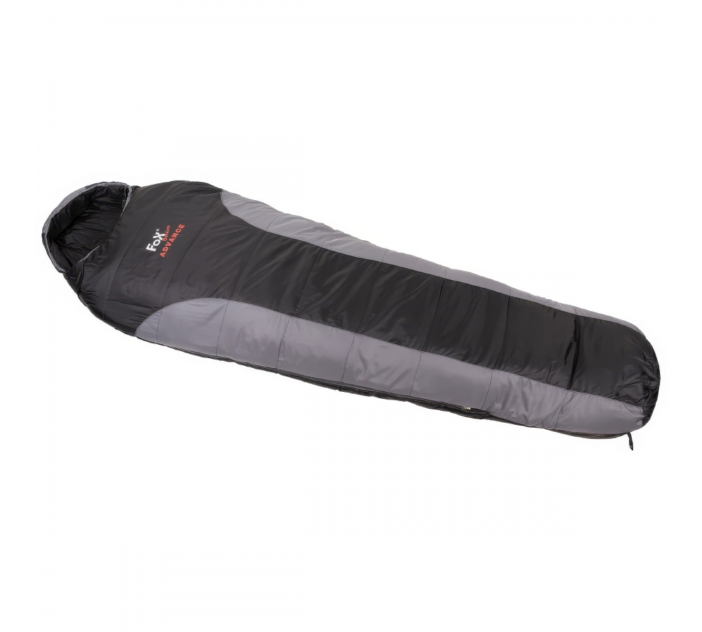 Mumienschlafsack "Advance" schwarz-grau