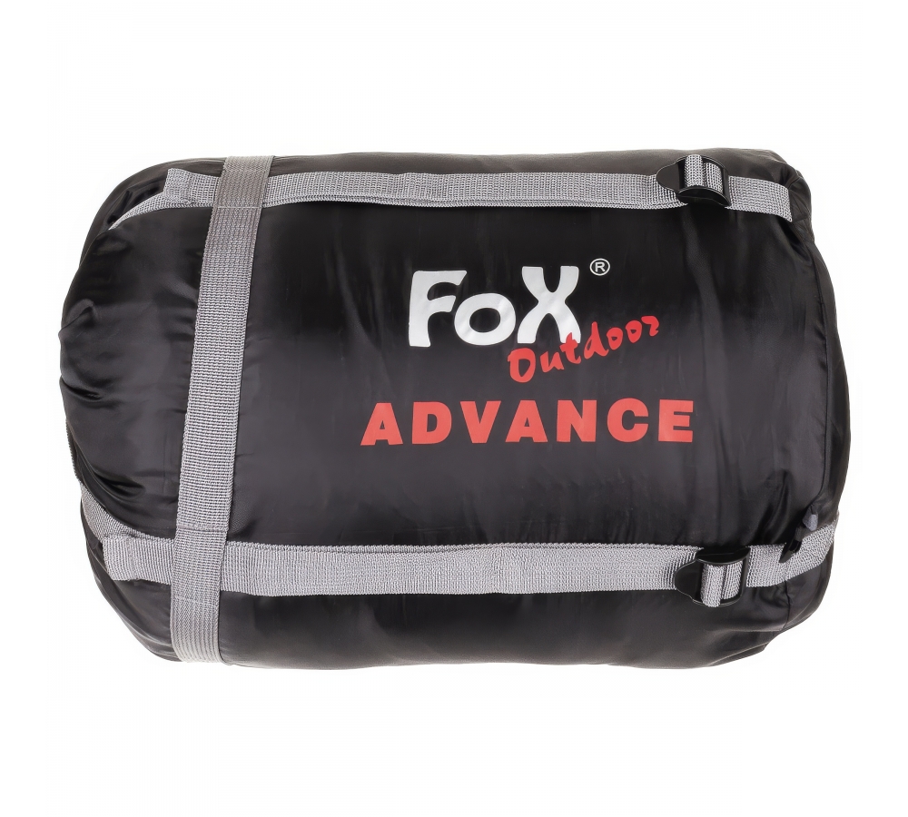 Mumienschlafsack "Advance" schwarz-grau