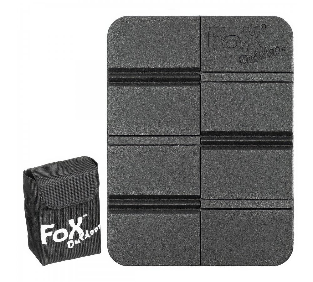 Thermal Seat Pad foldable with Molle pouch black
