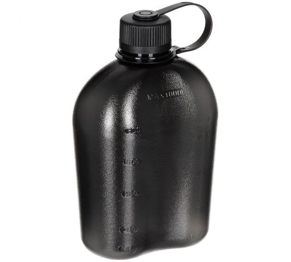 US Feldflasche GEN II 1 l schwarz-transparent BPA-frei