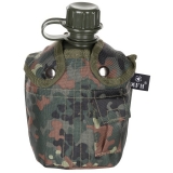 US Plastikfeldflasche 1 l Hülle flecktarn BPA-frei