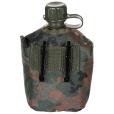 US Plastikfeldflasche 1 l Hülle flecktarn BPA-frei
