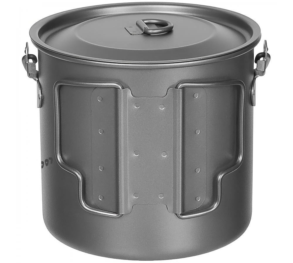 Topf Titan klein mit Deckel Klappgriffe ca. 11 l