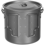 Topf Titan klein mit Deckel Klappgriffe ca. 11 l