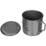 Topf Titan klein mit Deckel Klappgriffe ca. 11 l