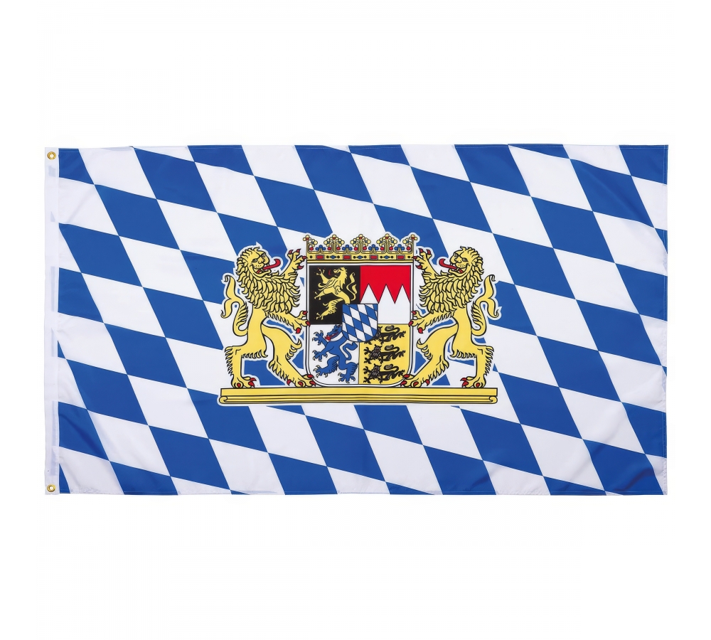 Fahne Bayern mit Löwen Polyester 90 x 150 cm
