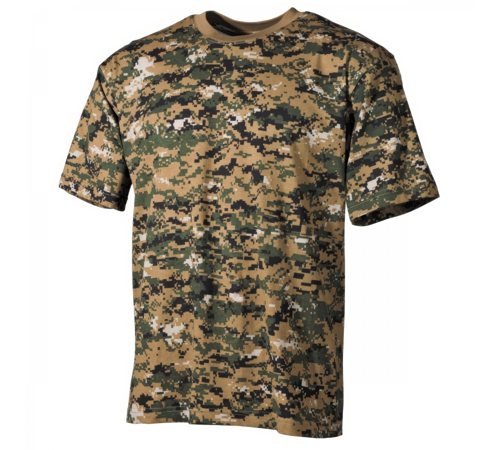 US T-Shirt halbarm digital woodland 170 g/m²