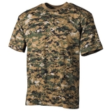 US T-Shirt halbarm digital woodland 170 g/m²