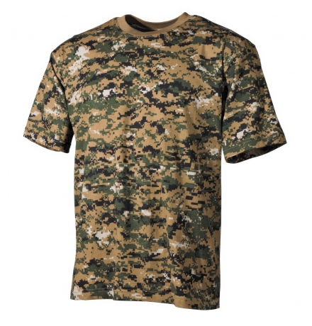 US T-Shirt halbarm digital woodland 170 g/m²