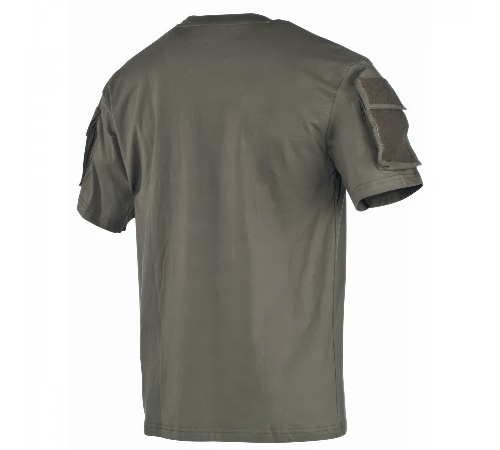 US T-Shirt halbarm oliv mit Ärmeltaschen