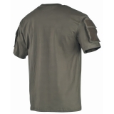 US T-Shirt halbarm oliv mit Ärmeltaschen