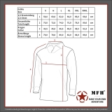 Chemise Troyer en micro-polaire à manches longues vert OD 200g/m²