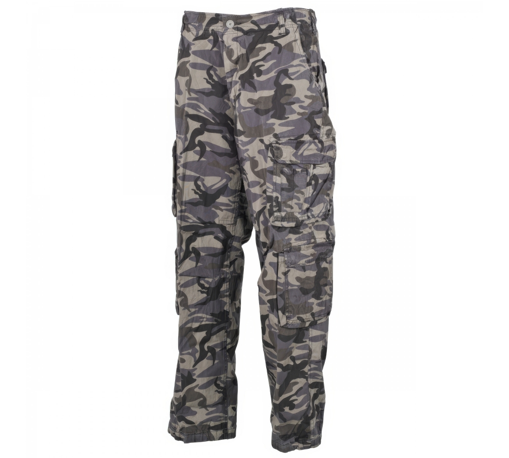 Cargohose "Defense" combat- camo PT vintage trash wash