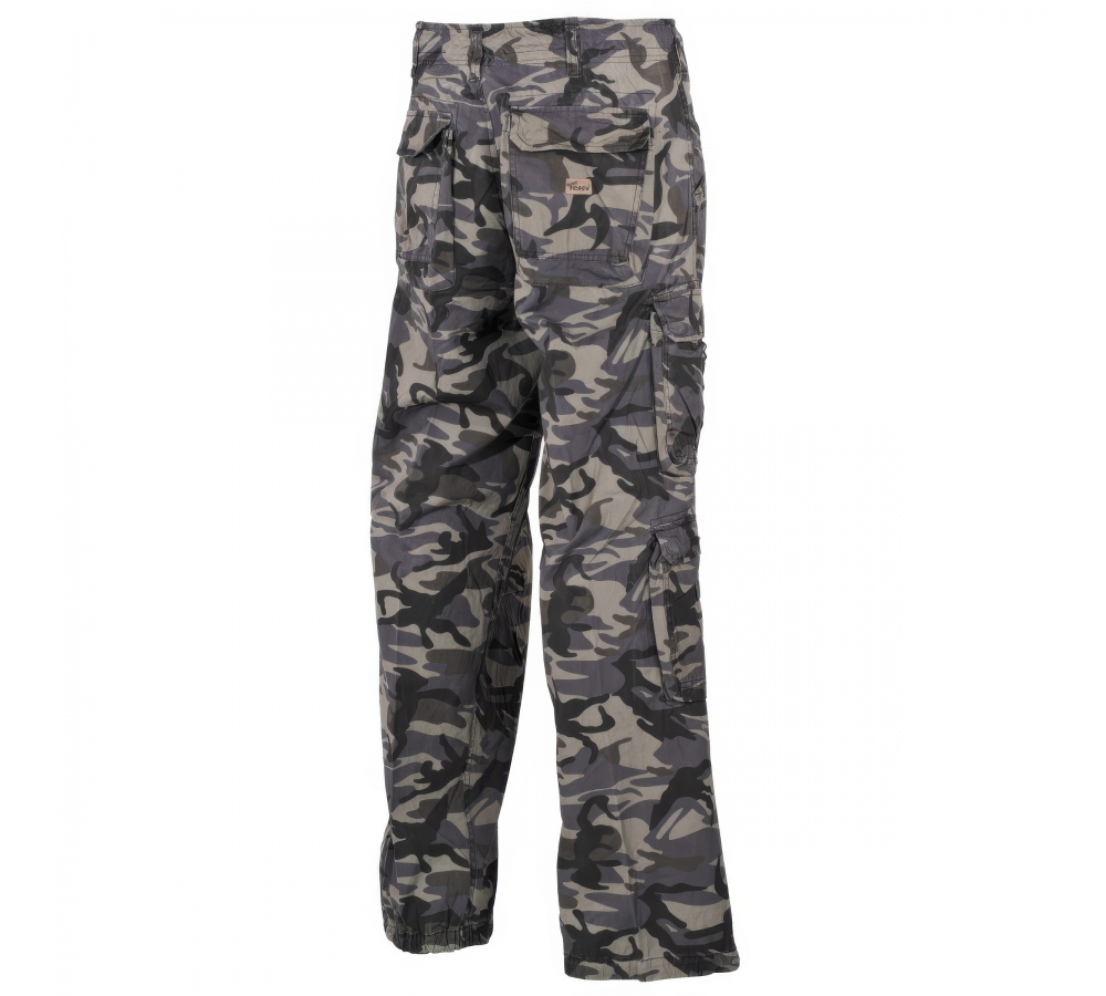 Cargohose "Defense" combat- camo PT vintage trash wash