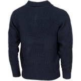 Pullover "Troyer" blau mit Reißverschluss