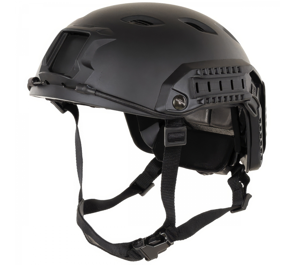 US Helm FAST-Fallschirmjäger schwarz Rails ABS-Kunststoff