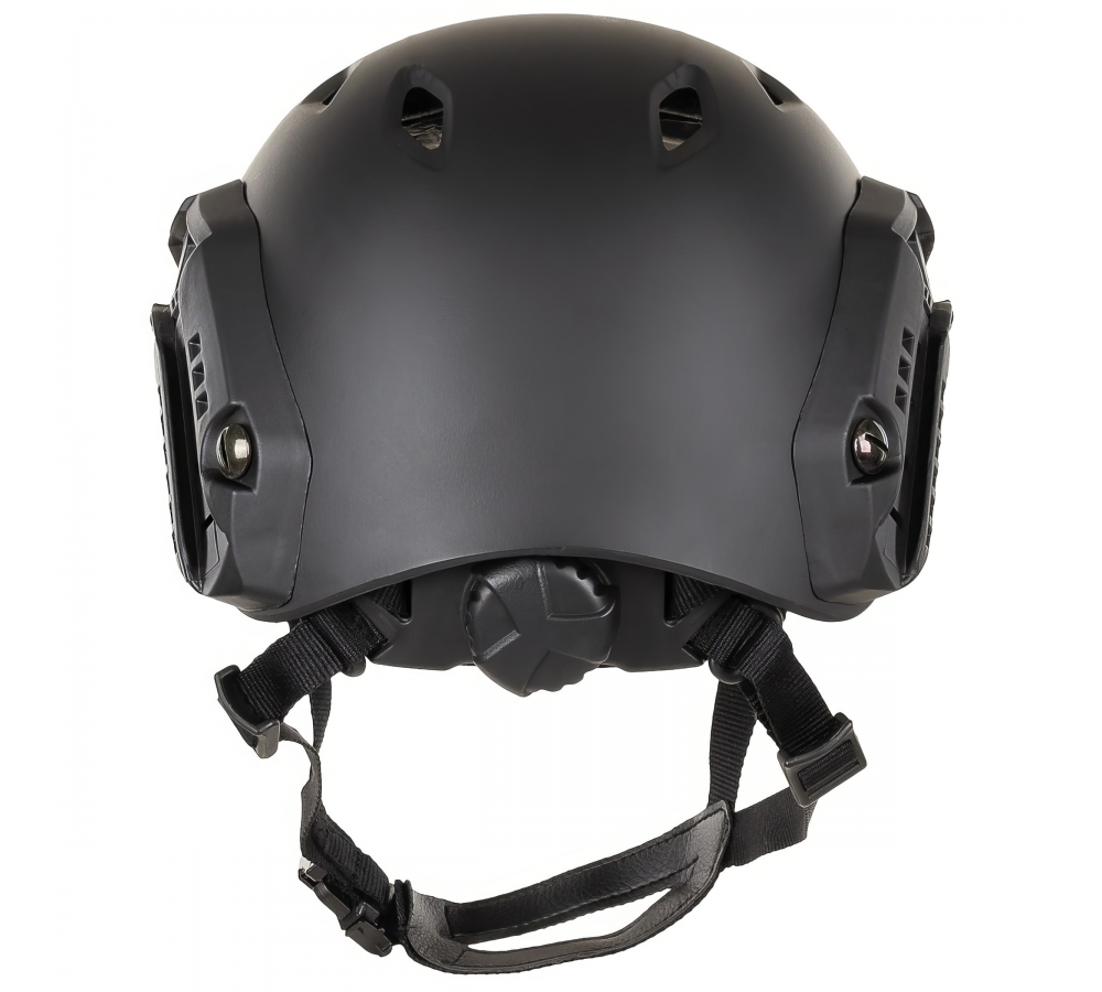 US Helm FAST-Fallschirmjäger schwarz Rails ABS-Kunststoff