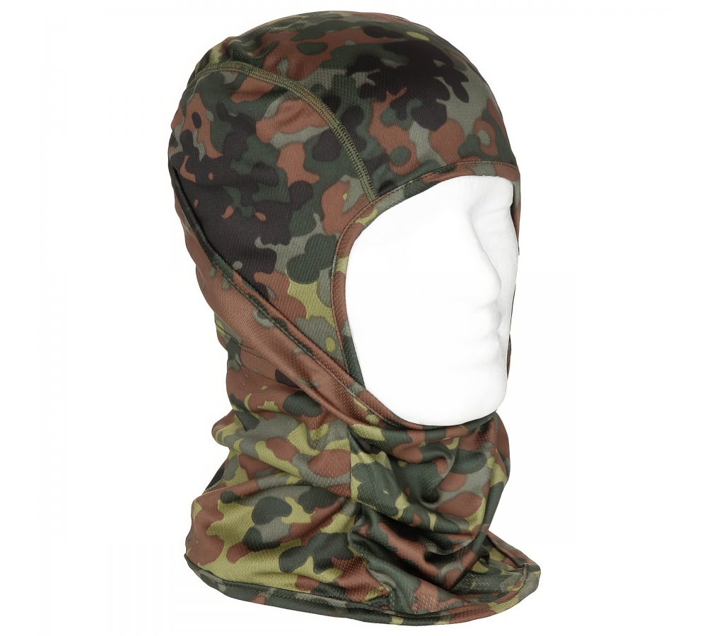 Balaclava „Mission“, 1-Loch, Flecktarn – Tarn-Sturmhaube für Einsatz & Outdoor