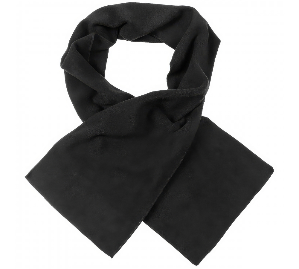 Sciarpa in pile nera ca. 160 x 25 cm
