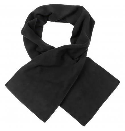 Sciarpa in pile nera ca. 160 x 25 cm