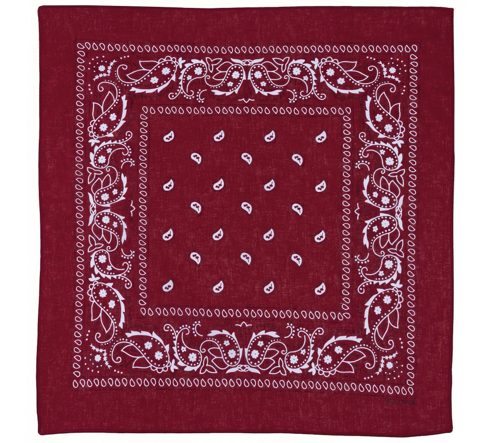 Bandana burgund-schwarz ca. 55 x 55 cm Baumwolle