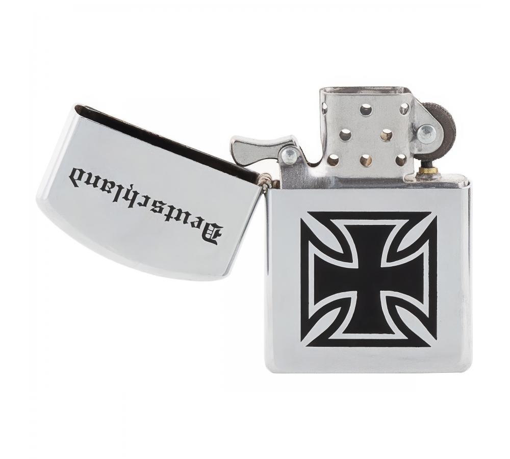 Windproof Lighter chrome polished "Deutschland" unfilled