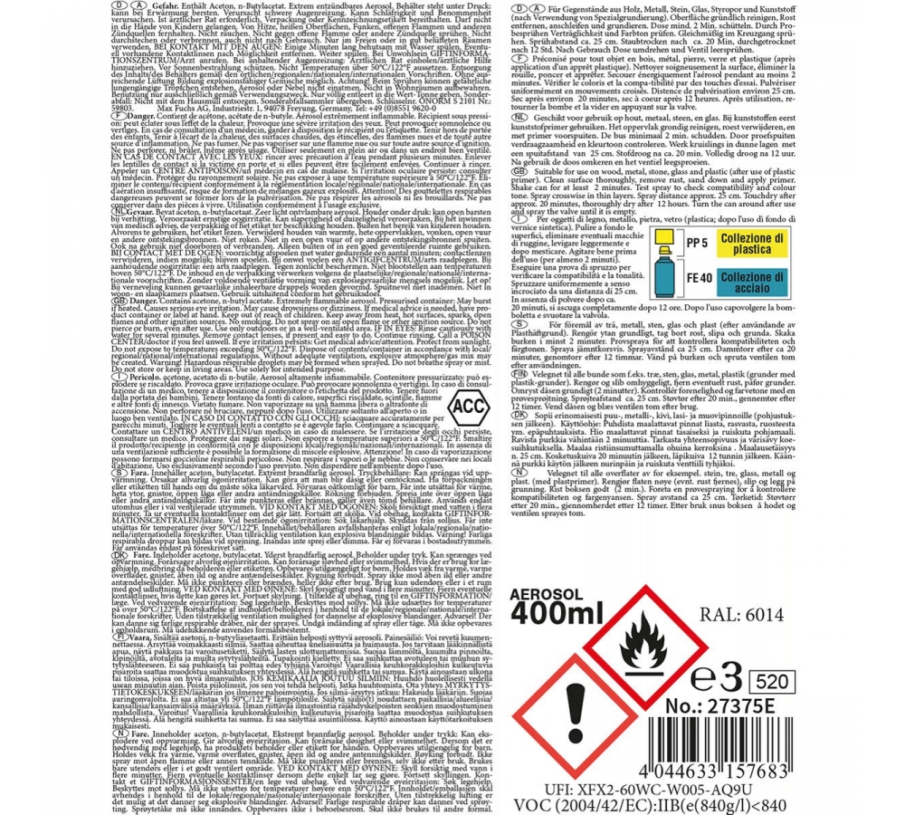 Army Farbspray OLIV GRÜN matt 400 ml