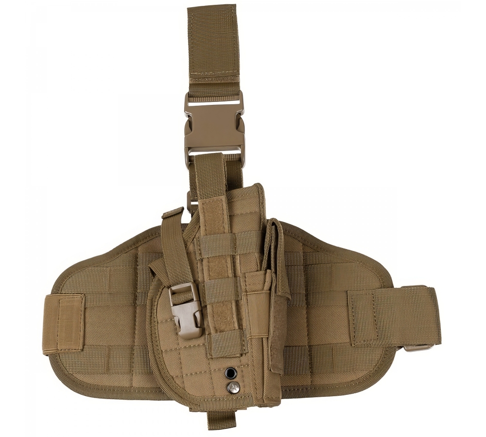 Pistolenbeinholster "MOLLE" rechts coyote tan
