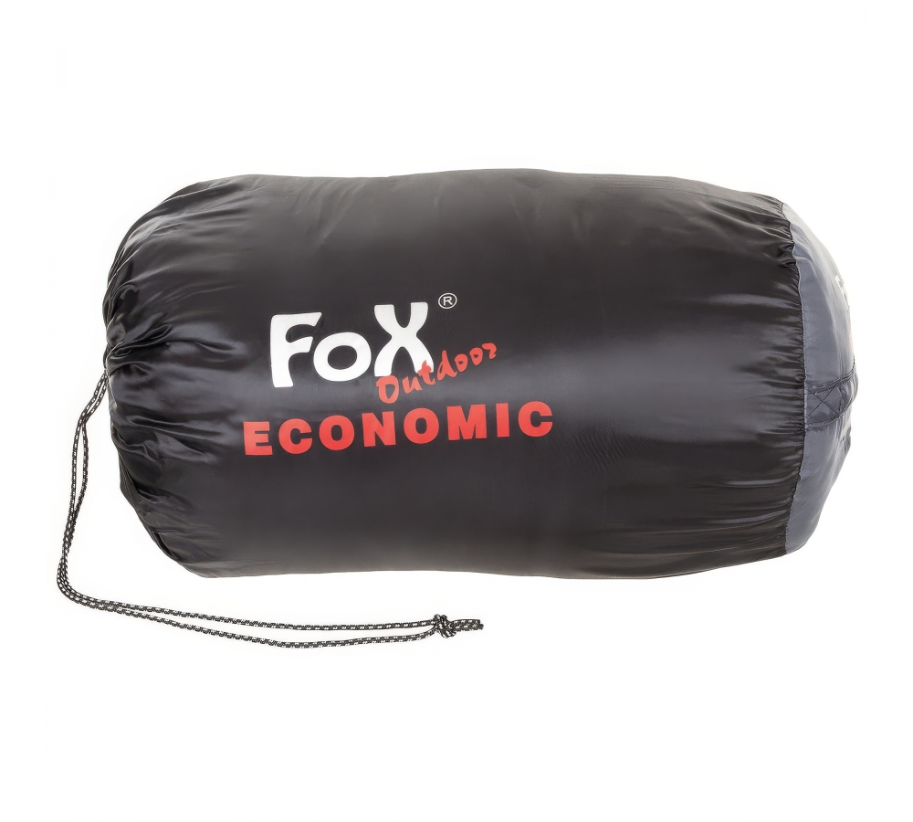 Mumienschlafsack "Economic" schwarz-grau