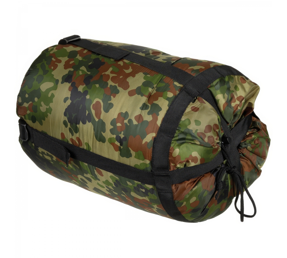 Mumienschlafsack flecktarn 2-lagige Füllung