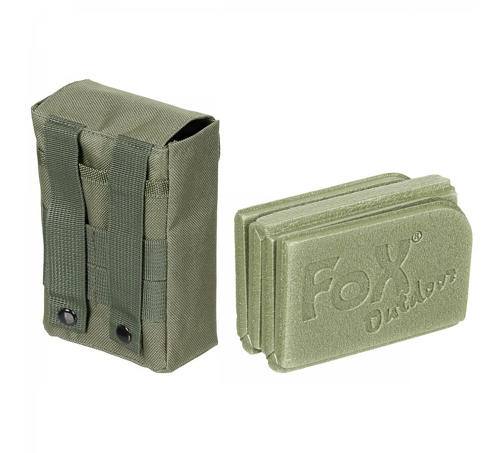 Thermal Seat Pad foldable with Molle pouch OD green