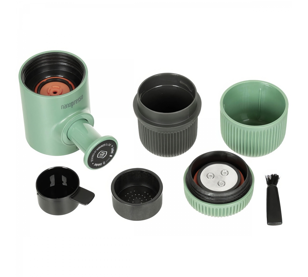 Espressomaschine "NANOPRESSO" grün mit Etui