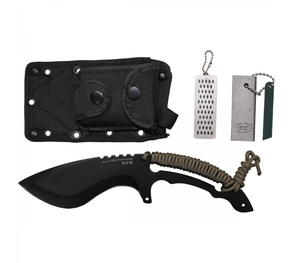 Messer "Operation Black Hawk", Scheide, Feuerstarter, 14 cm – MFH