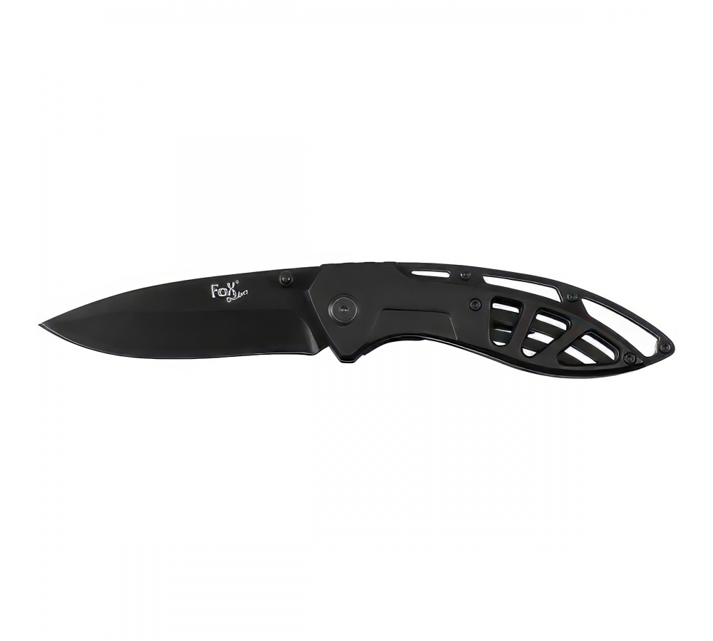 Klappmesser "Blackhole", gelochter Metallgriff – FoxOutdoor
