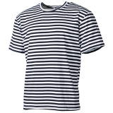 Russ. Marine T-Shirt weiß-blau halbarm
